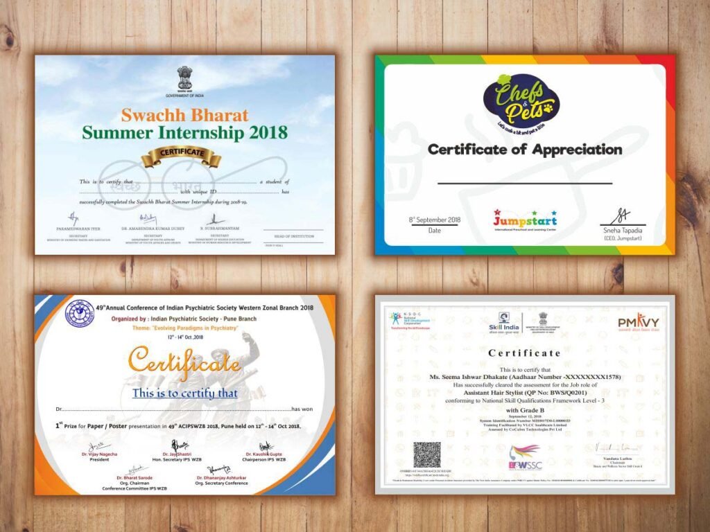 Certificate Printing Wokingham