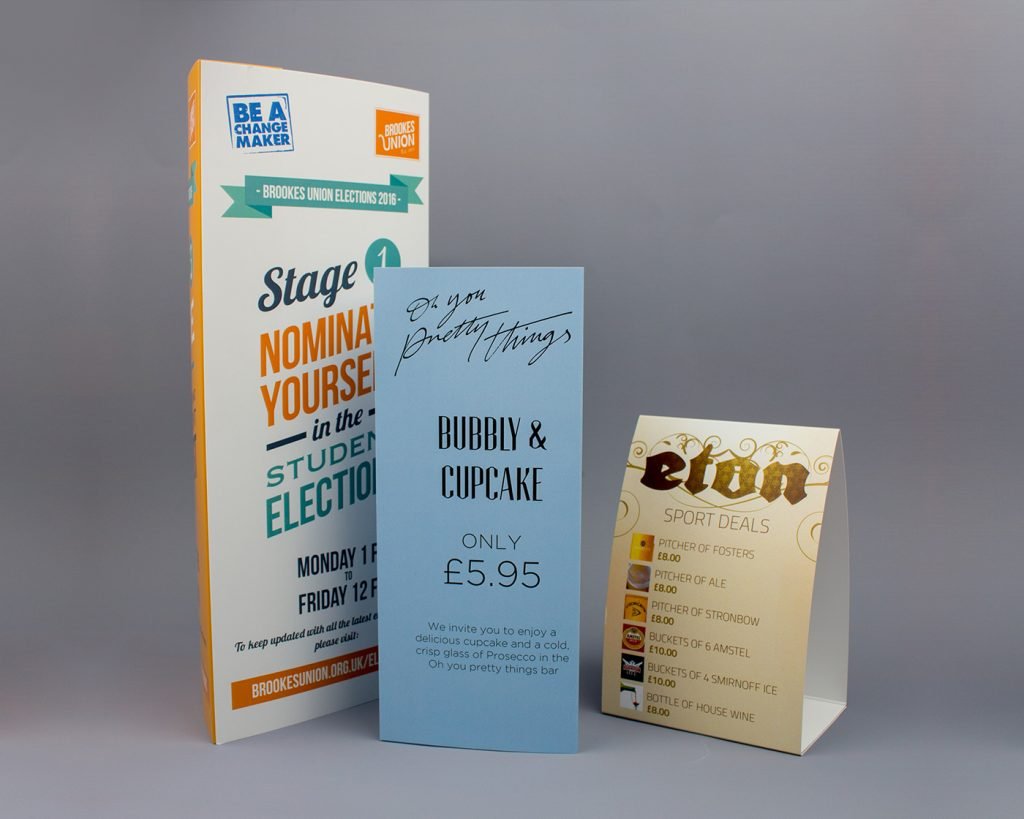 Table Tents Printing Wokingham